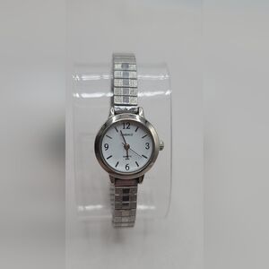 Carriage By Timex Silver Tone Stretchy Band Women's Watch